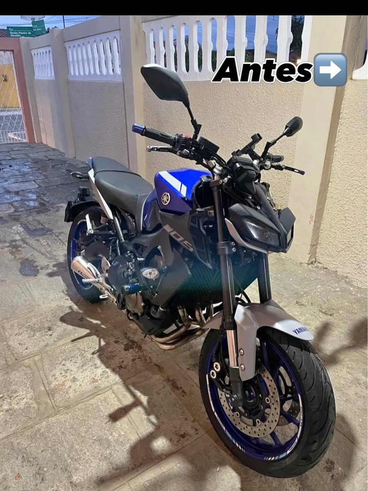 Antes — Yamaha MT-09 — Kit gráfico esportivo
